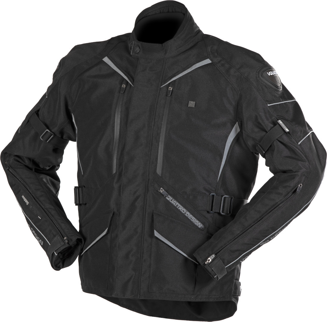 VQuattro Hurry Motorcycle Textile Jacket, black, Size S, black, Size S