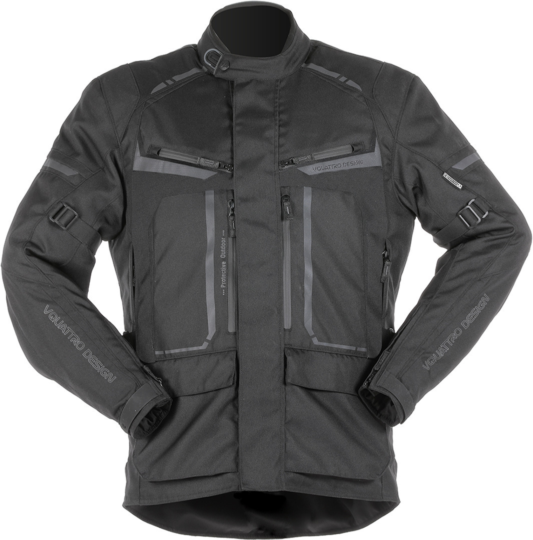 VQuattro X Track Motorcycle Textile Jacket, black, Size M, black, Size M