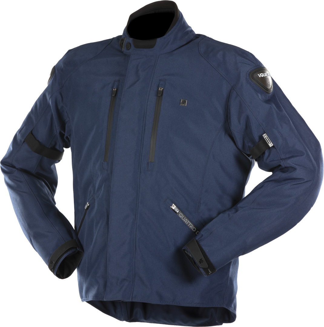 VQuattro Loris Motorfiets textiel jas, blauw, afmeting M
