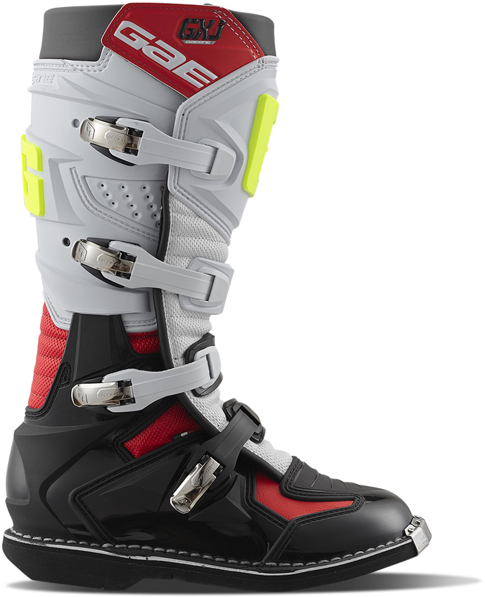 Gaerne GX-J Kids Motocross Boots, Black-Grey-Red, Size 37