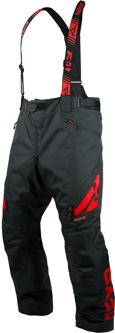 FXR Clutch FX Bib Pants, black-red, Size S, black-red, Size S