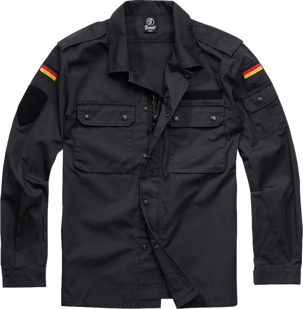 Brandit BW field blouse Jacket, black, Size S, black, Size S
