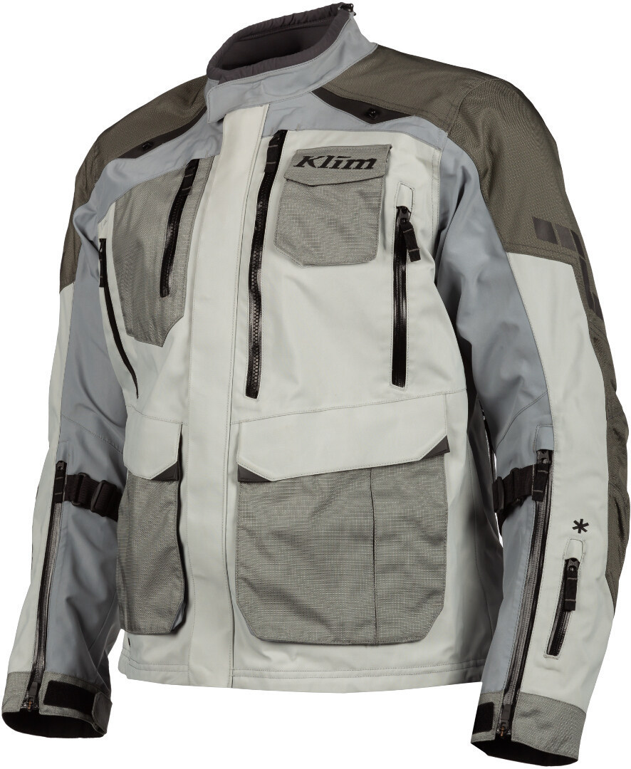 Klim Carlsbad Gore-Tex Motorcycle Textile Jacket, grey, Size S, grey, Size S