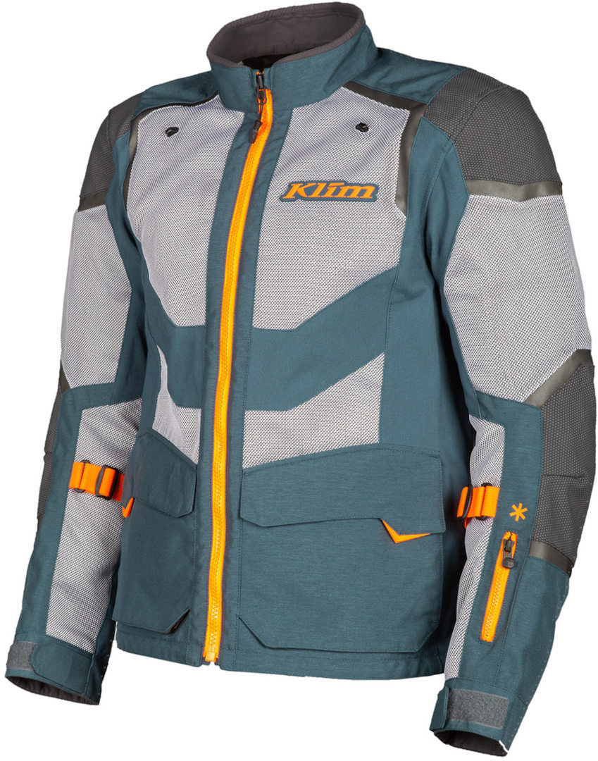 Klim Baja S4 Motorcykel textil jacka, blå-orange, storlek M