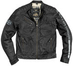 Black-Cafe London Shanghai Chaqueta de cuero de motocicleta