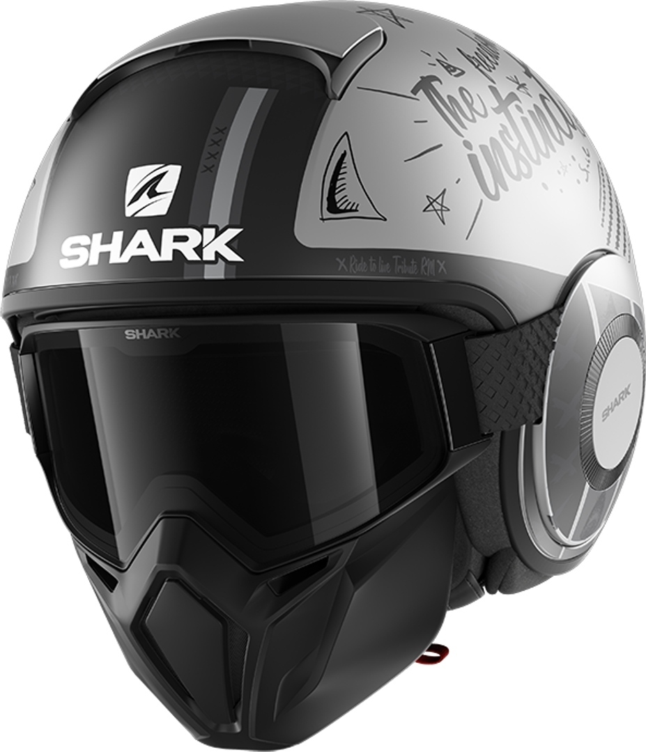 Shark Street-Drak Tribute RM Jet Helmet, grey, Size XS, grey, Size XS