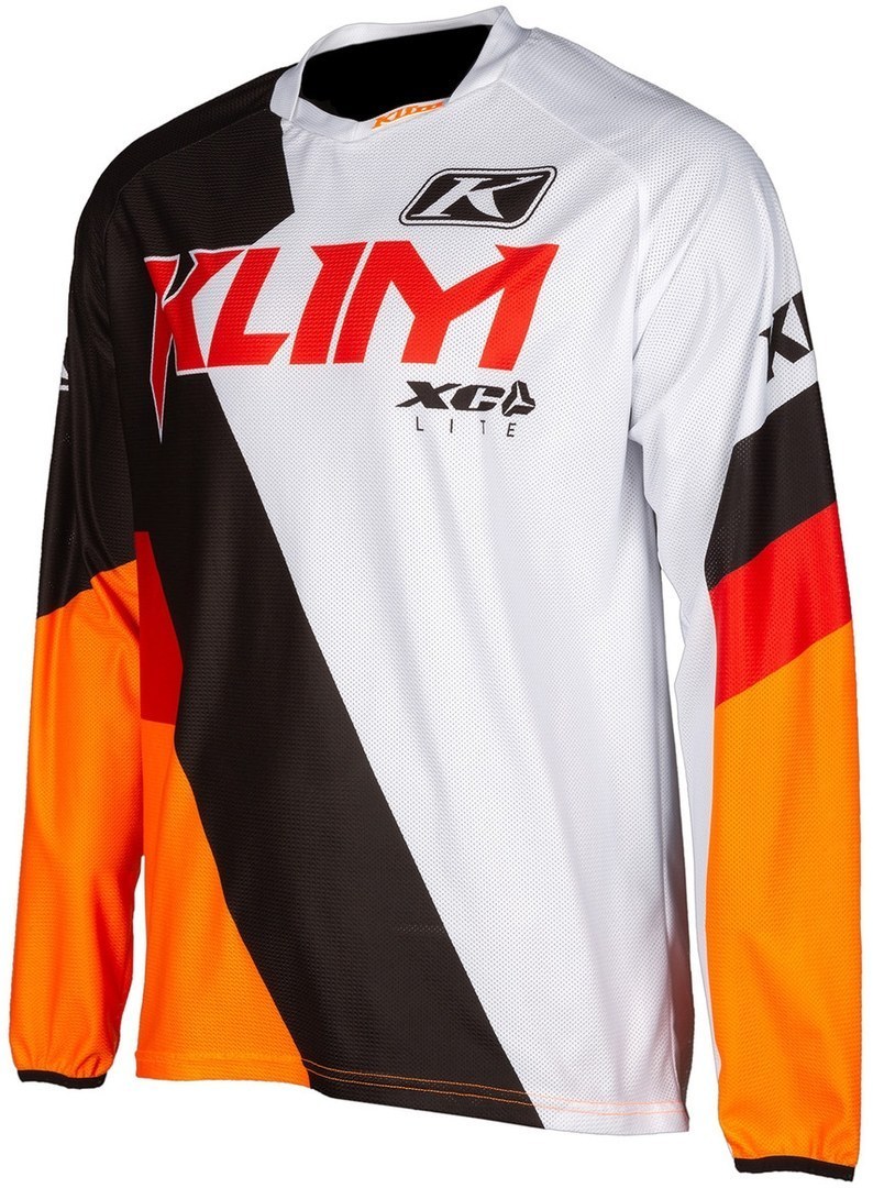 Klim XC Lite Motorcross Jersey, zwart-wit-oranje, afmeting M