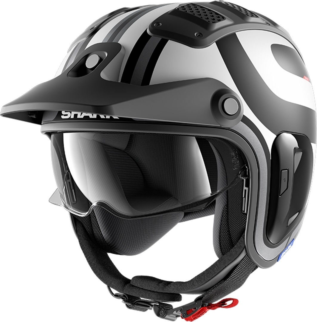 Shark X-Drak 2 Thrust R Jet Helmet, black-white, Size M, black-white, Size M