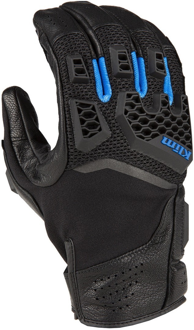 Klim Baja S4 perforated Motorcycle Gloves, black-blue, Size S, black-blue, Size S