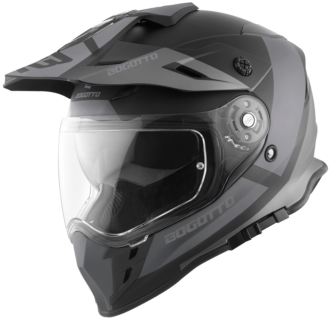 Bogotto V331 Pro Tour Enduro Helm, zwart-grijs, afmeting XL