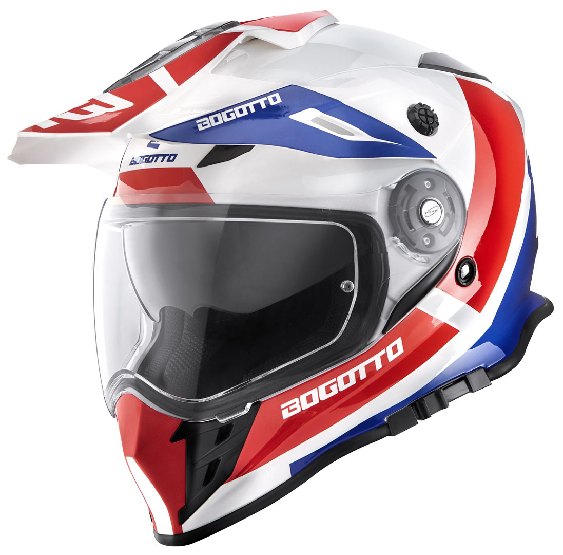 Bogotto V331 Pro Tour Enduro Helm, rood-blauw, afmeting XL