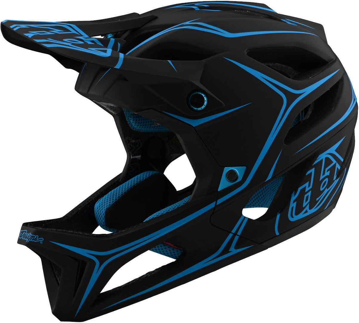 Troy Lee Designs Stage Pinstripe MIPS Helmet, black-blue, Size XS S, black-blue, Size XS S