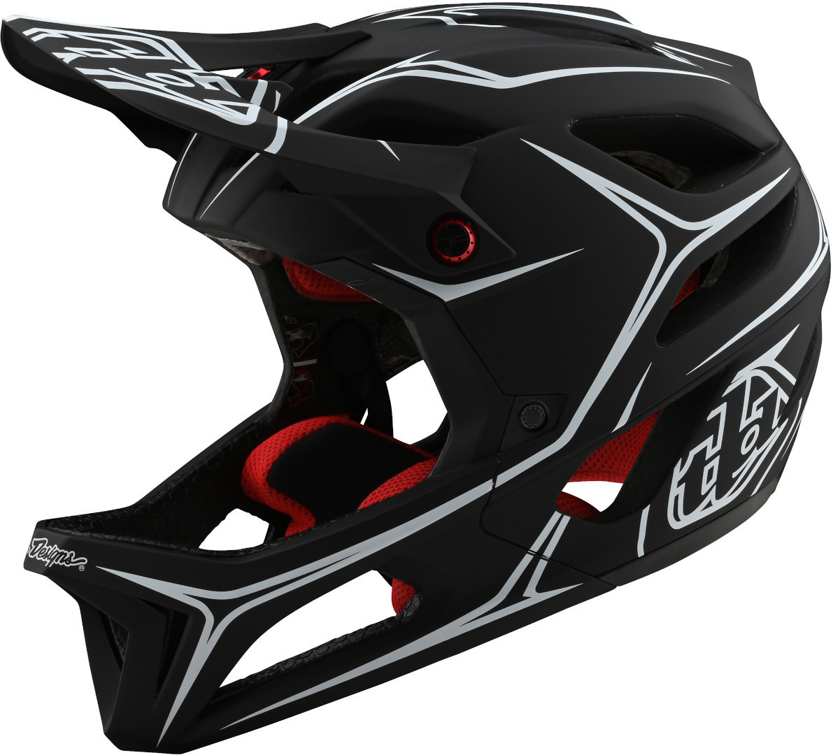 Troy Lee Designs Stage Pinstripe MIPS Helmet, black-white, Size XL 2XL, black-white, Size XL 2XL