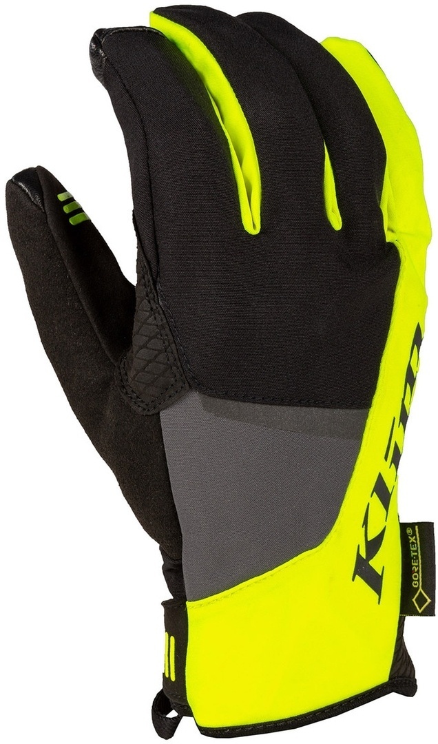 Klim Inversion Gore-Tex Motorcycle Gloves, black-grey-yellow, Size L, black-grey-yellow, Size L