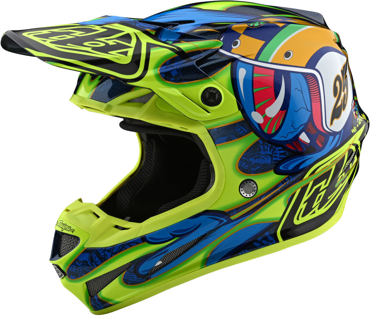 Troy Lee Designs SE4 Eyeball MIPS Motocross Helmet, multicolored, Size M, multicolored, Size M