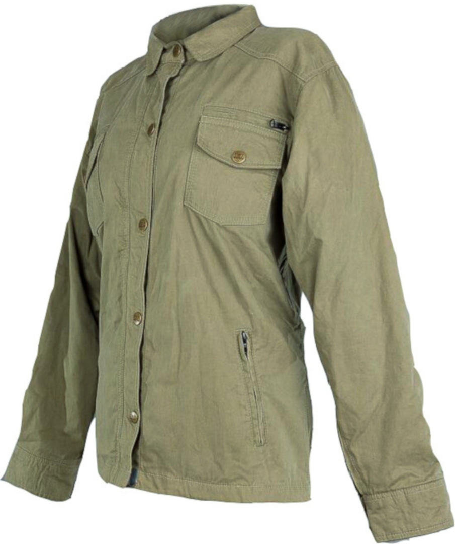 Bores Military Lady Jack Ladies Motorcycle Textile Jacket, green, Size 2XS for Women, green, Size 2XS for Women
