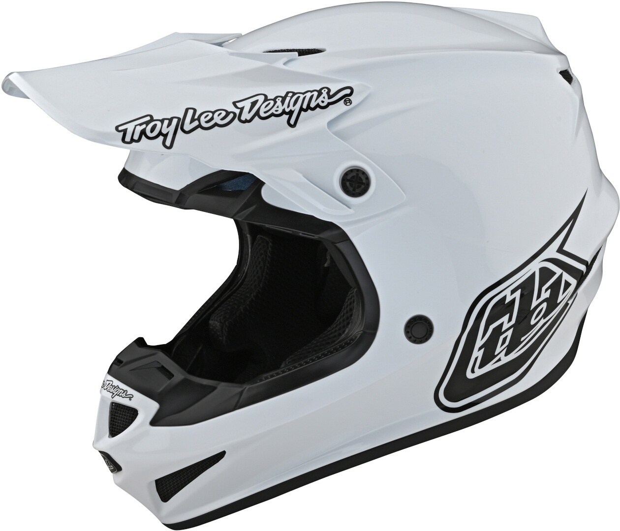 Troy Lee Designs SE4 PA Mono Motocross Helmet, white, Size M, white, Size M