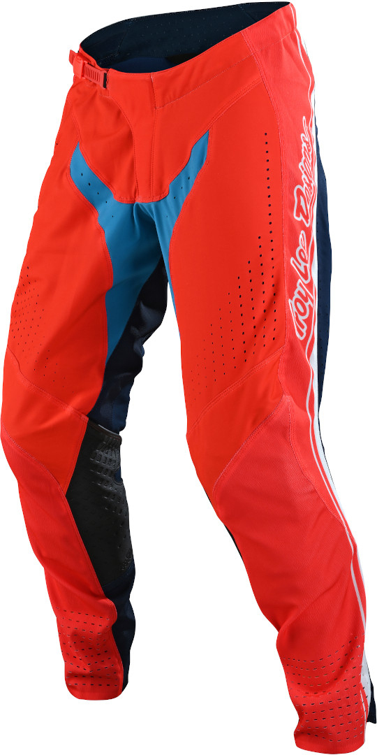 Troy Lee Designs SE Pro Boldor Motocross Pants, white-blue-orange, Size 32, white-blue-orange, Size 32