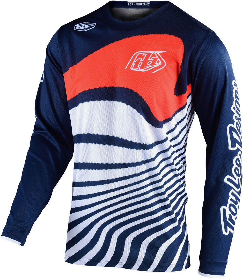 Troy Lee Designs GP Drift Motocross Jersey, blue-orange, Size M, blue-orange, Size M