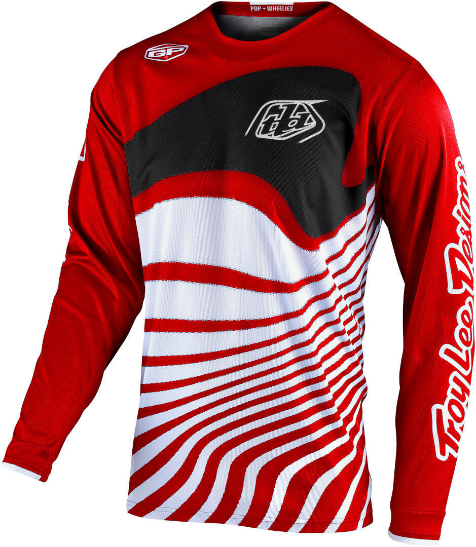 Troy Lee Designs GP Drift Motocross Jersey, white-red, Size M, white-red, Size M