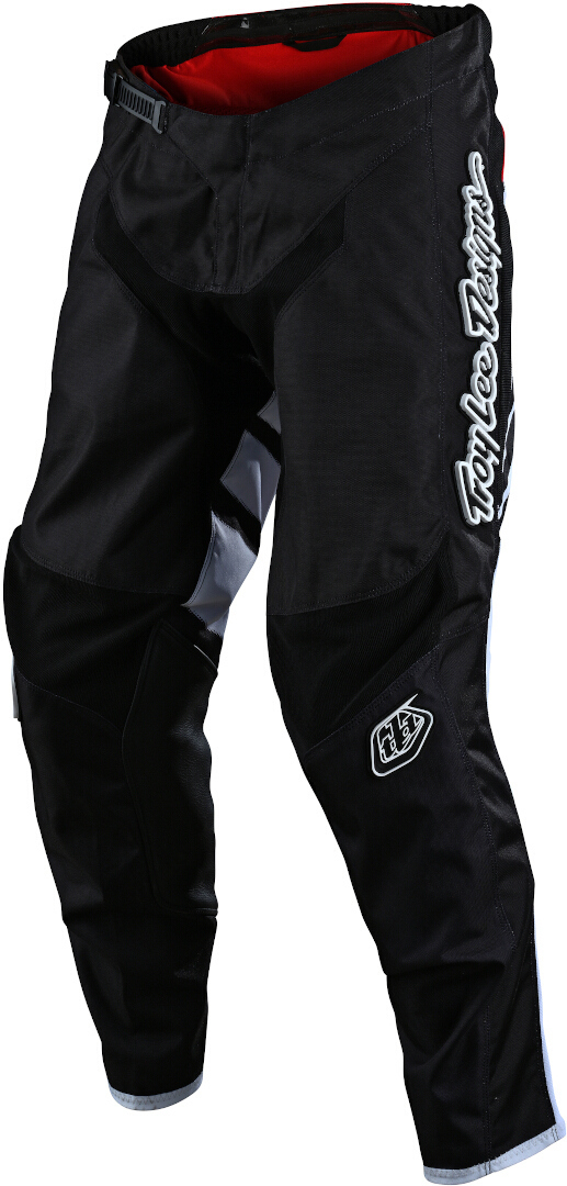 Image of Troy Lee Designs GP Drift Pantaloni Motocross, nero-bianco-rosso, dimensione 28