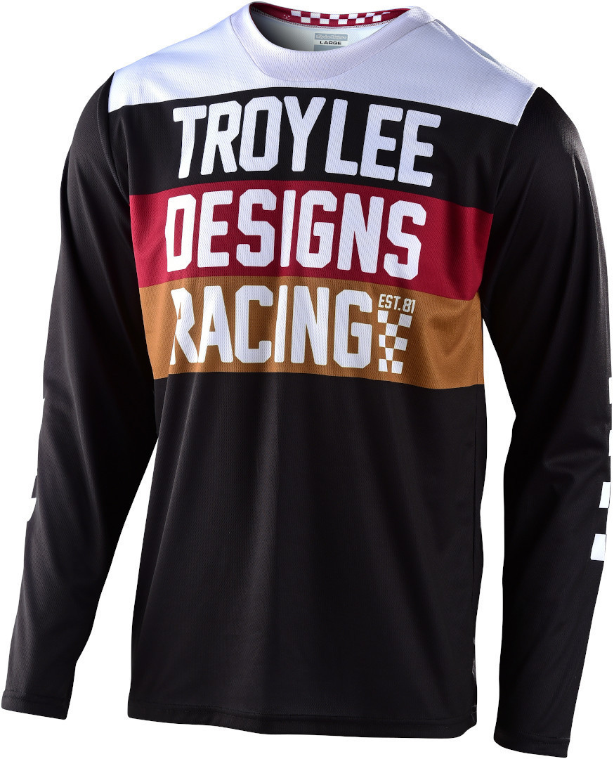 Troy Lee Designs GP Continental Motocross Jersey, black-red-yellow, Size S, black-red-yellow, Size S