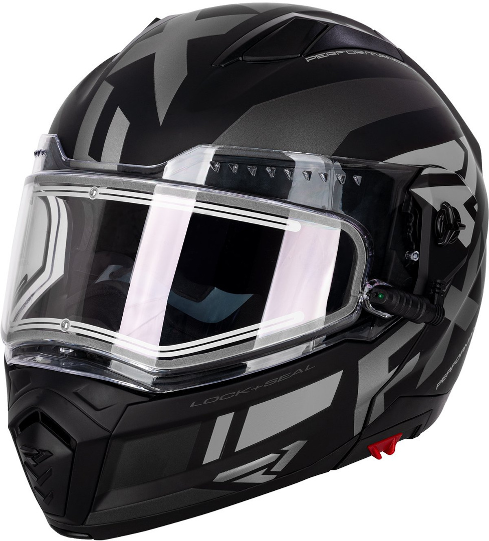 FXR Maverick Modular Team Snowmobil Helm, schwarz-grau, Größe 2XL, schwarz-grau, Größe 2XL