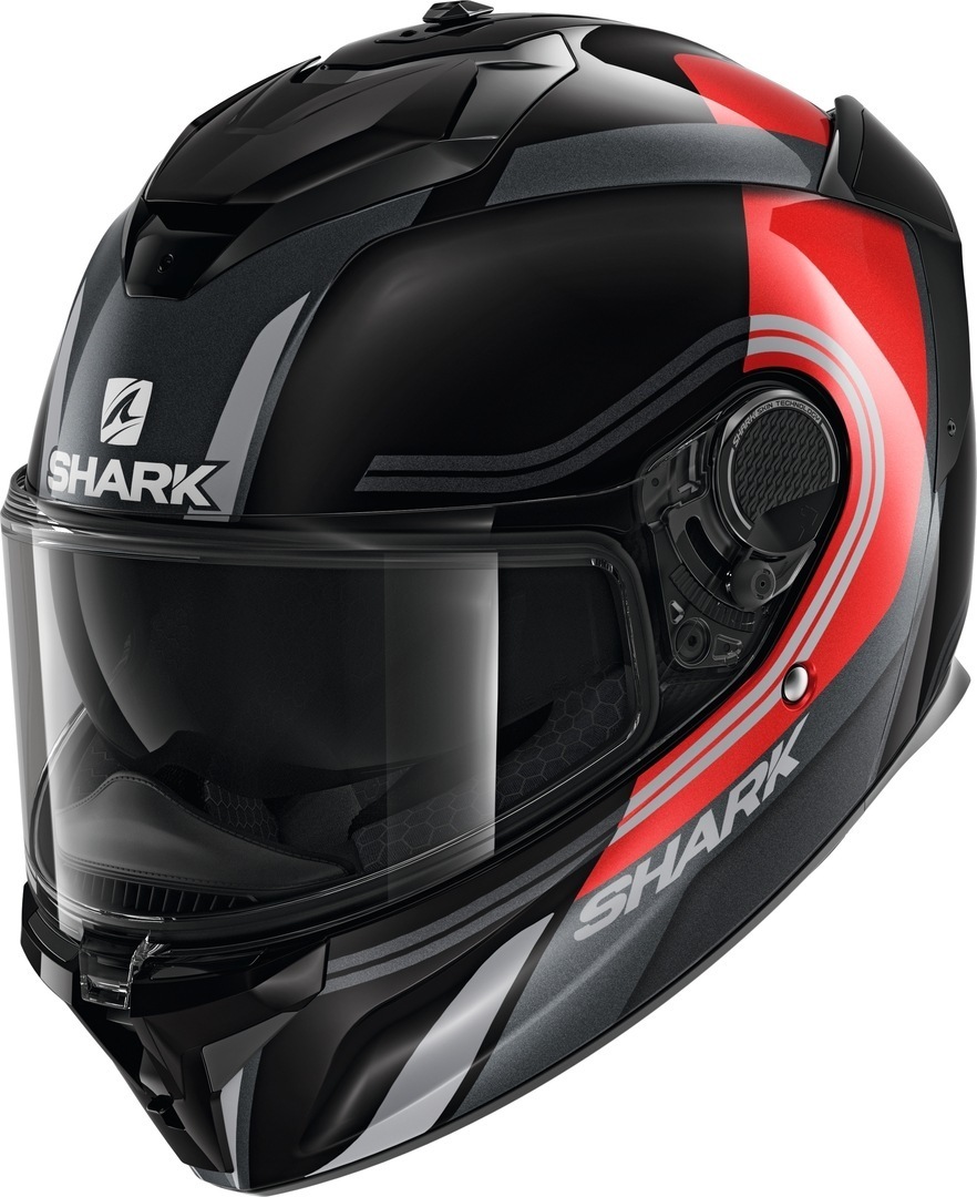 Shark Spartan GT Tracker Helmet, black-red, Size S, black-red, Size S