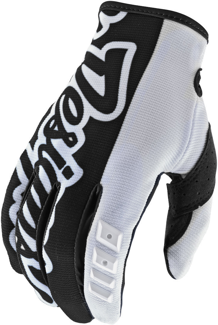 Troy Lee Designs GP Solid Motocross Gloves, black-white, Size 2XL, black-white, Size 2XL