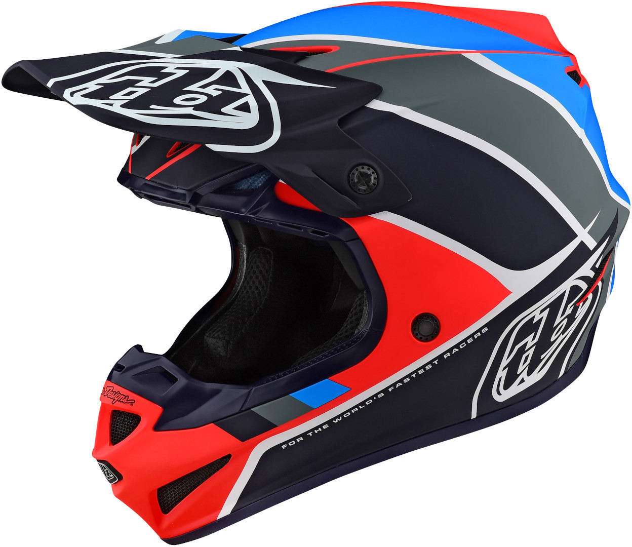 Troy Lee Designs SE4 PA Beta Youth Motocross Helmet, blue-orange, Size L, blue-orange, Size L