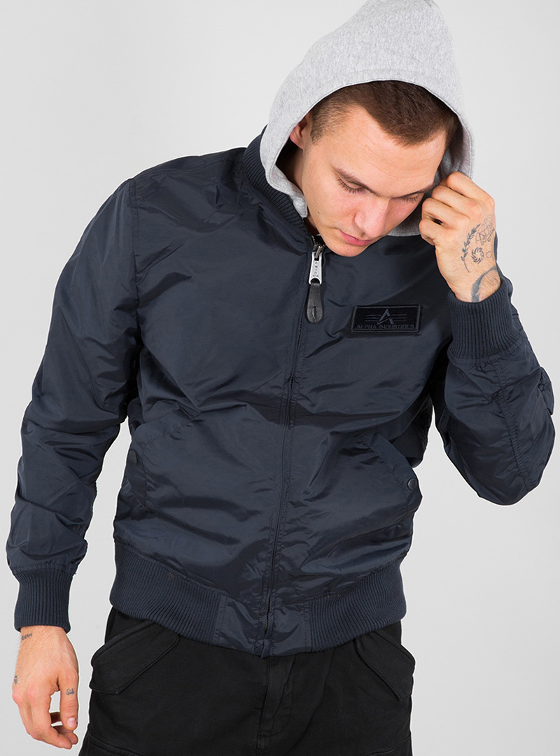 Alpha Industries MA-1 TT Hood Jacka, blå, storlek L
