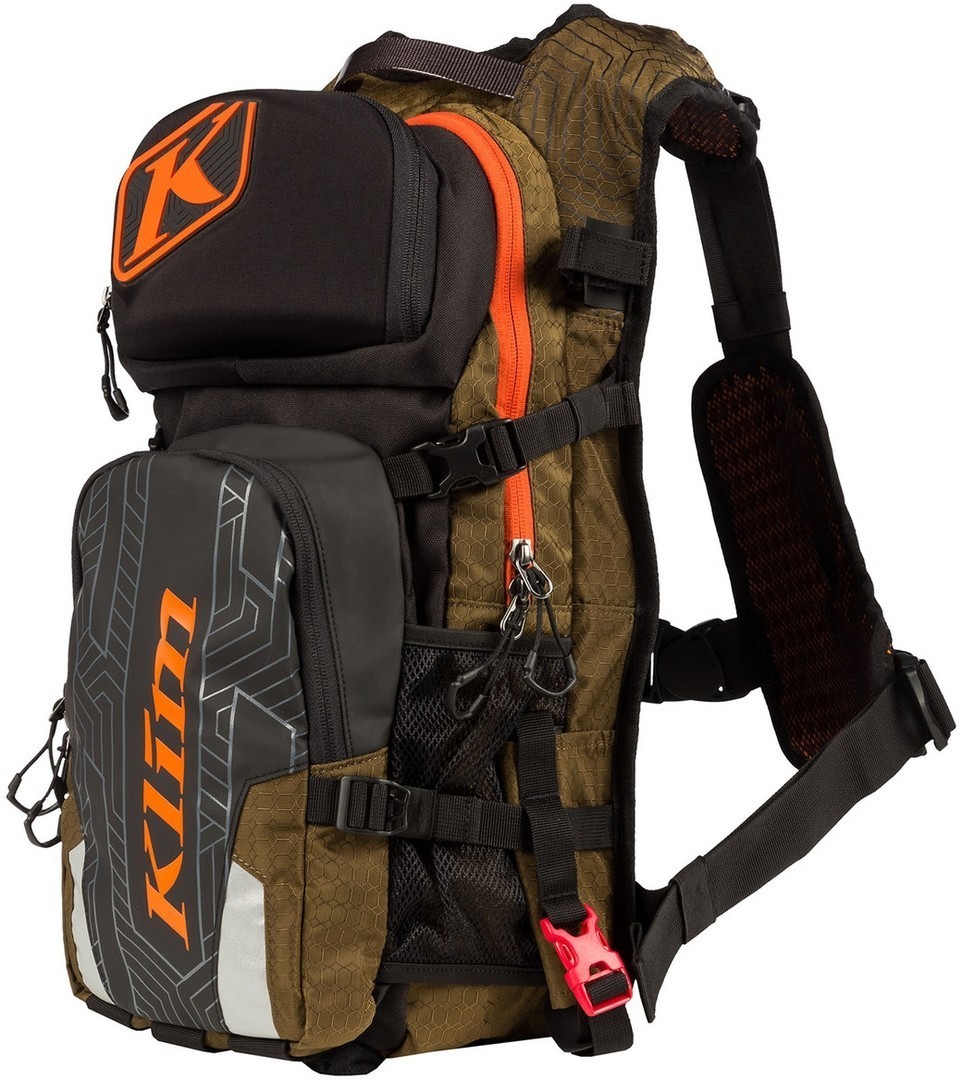 Klim Nac Pak Backpack + 3L Hydration Bladder, black-green, black-green, Size One Size