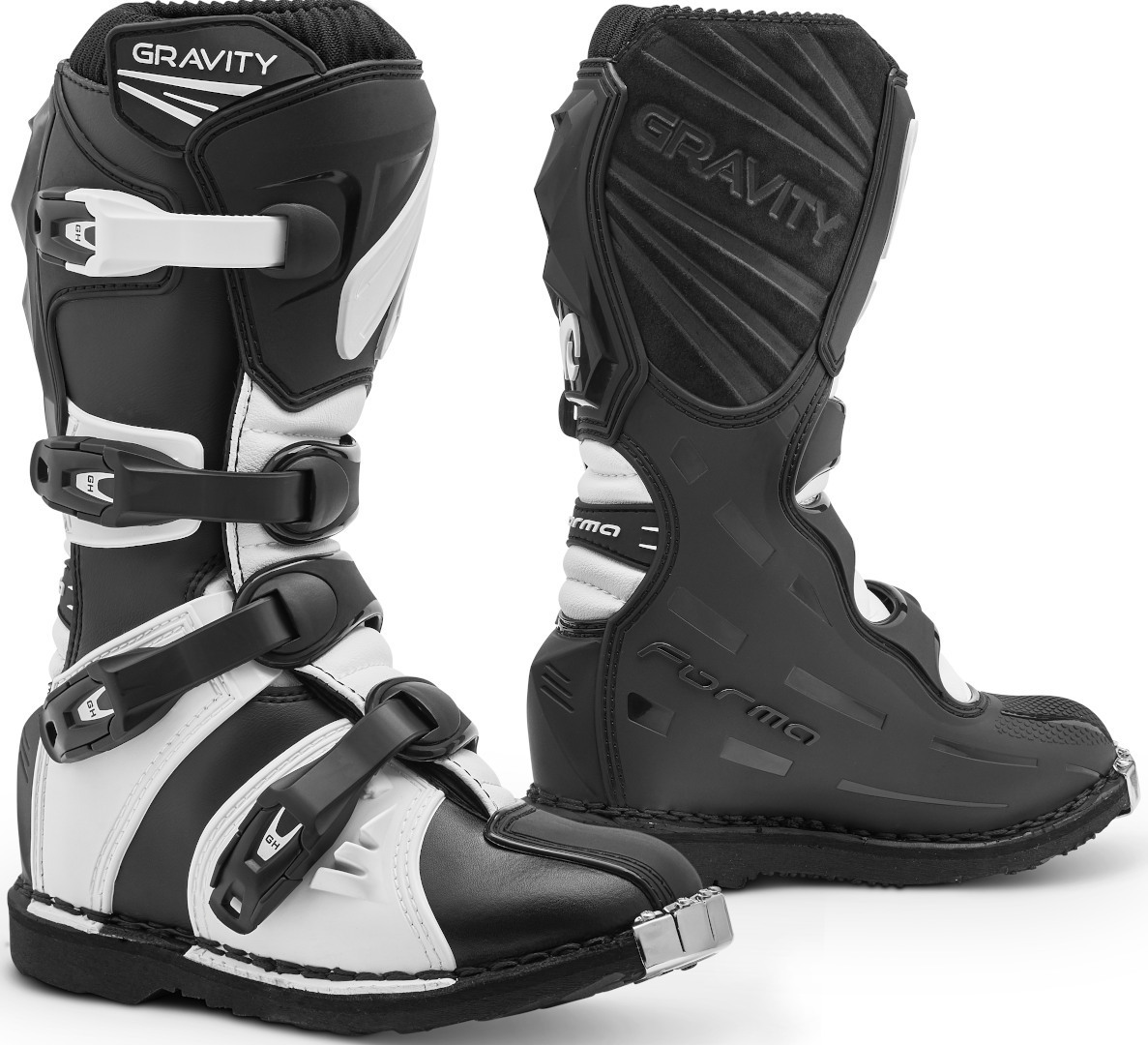 Forma Gravity Motocross Boots, black-white, Size 33, black-white, Size 33