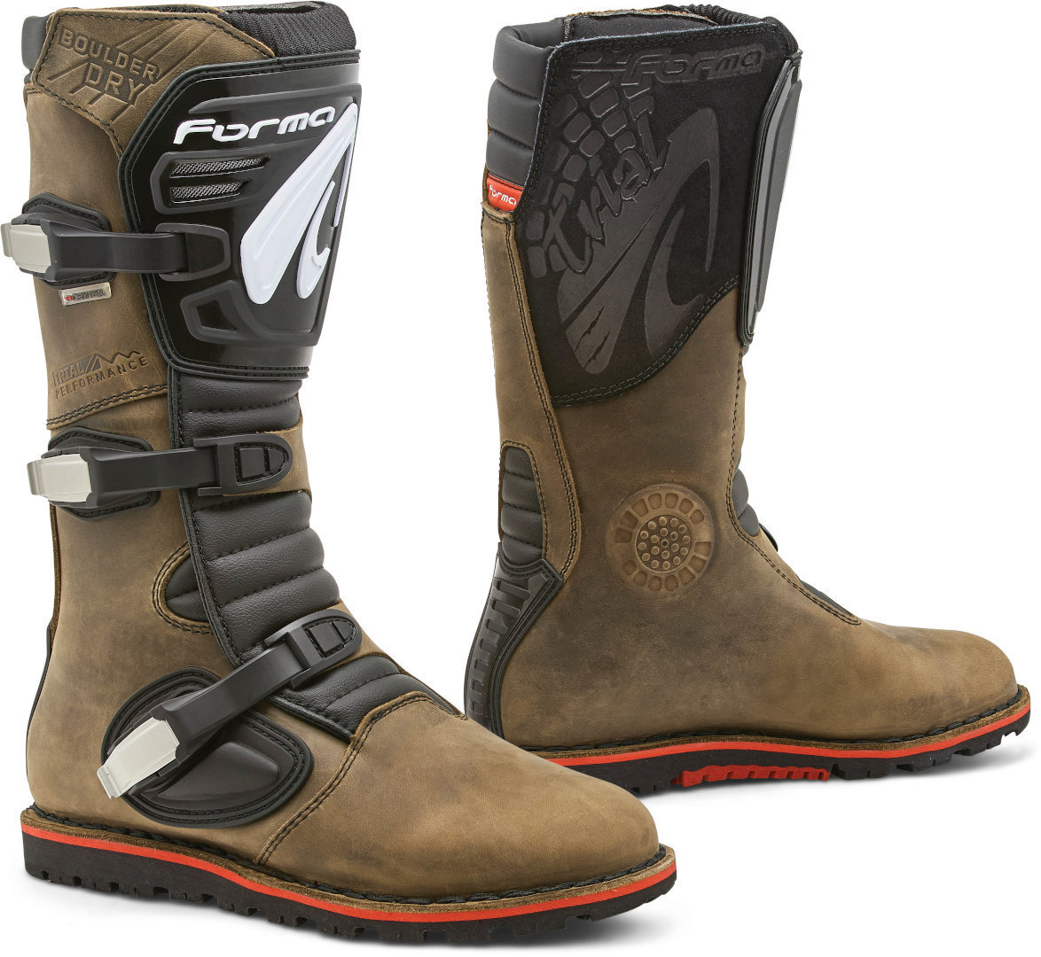 Forma Boulder Dry Trial Motorcycle Boots, brown, Size 42, brown, Size 42