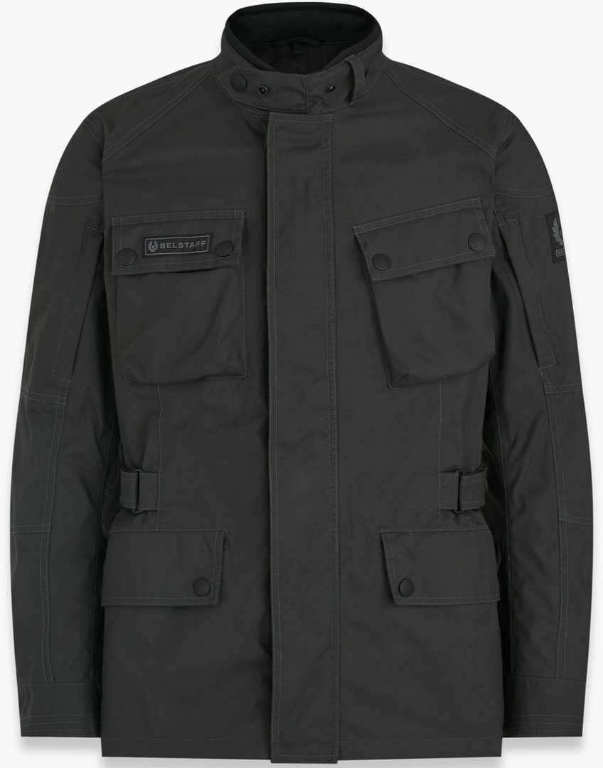 Belstaff Macklin Motorradjacke, grün, Größe S für Männer