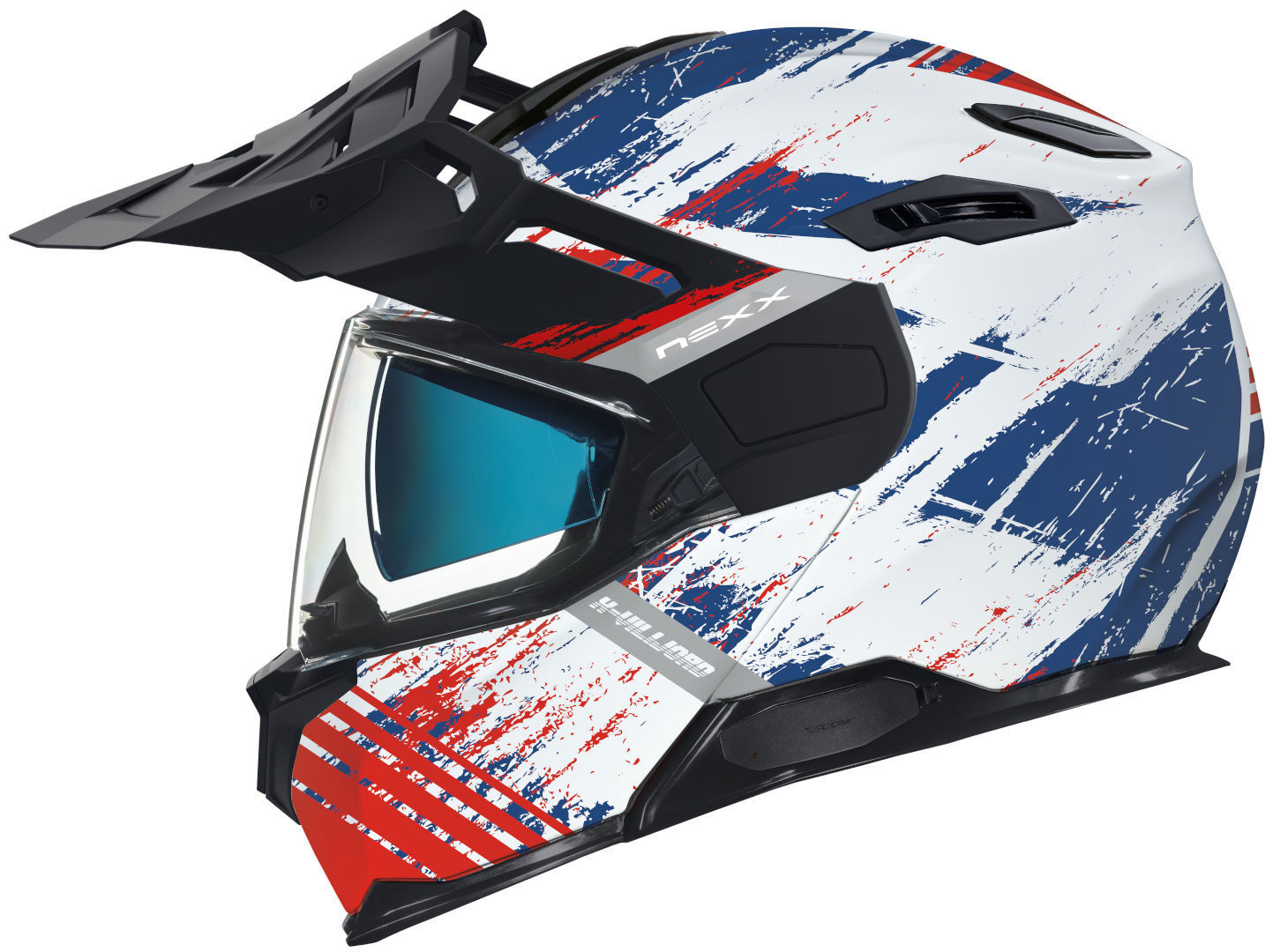 Nexx X.Vilijord Mudvalley Helmet, white-red-blue, Size M, white-red-blue, Size M