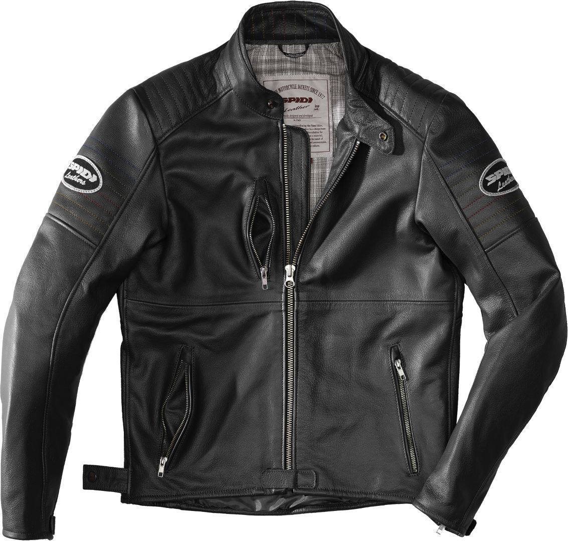 Spidi Clubber Motor leren jas, zwart, afmeting 48
