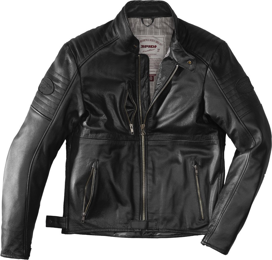 Spidi Clubber Motor leren jas, zwart, afmeting 50