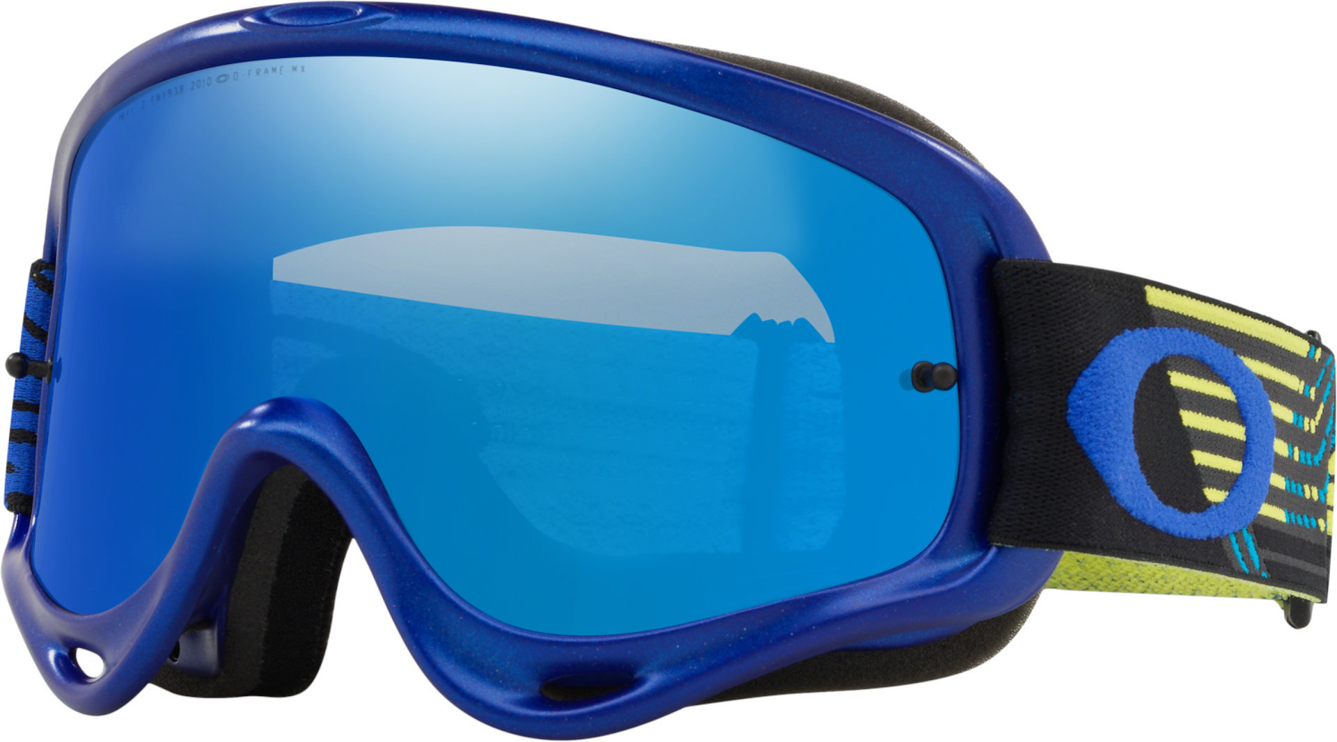 Oakley O-Frame Circuit Yellow Blue Lunettes Motocross, bleu-jaune