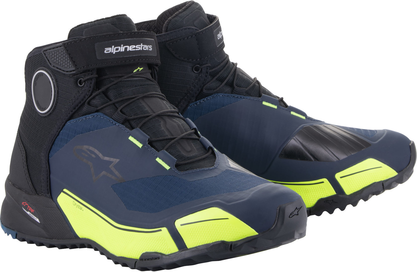 Alpinestars CR-X Drystar Мотоцикл обувь Черный/Синий/Желтый 10.5 (43.5) 