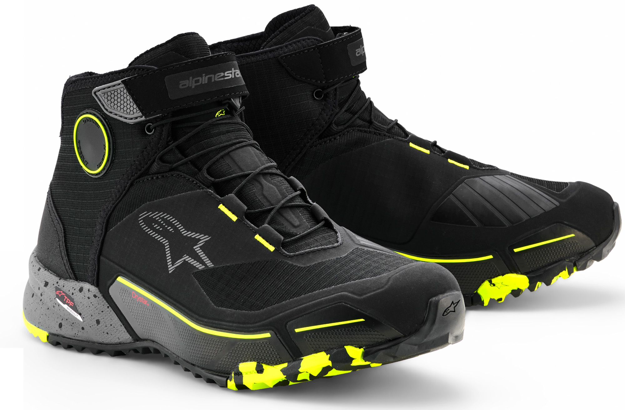 Alpinestars CR-X Drystar Мотоцикл обувь Черный/Серый/Желтый 8 (40.5) 