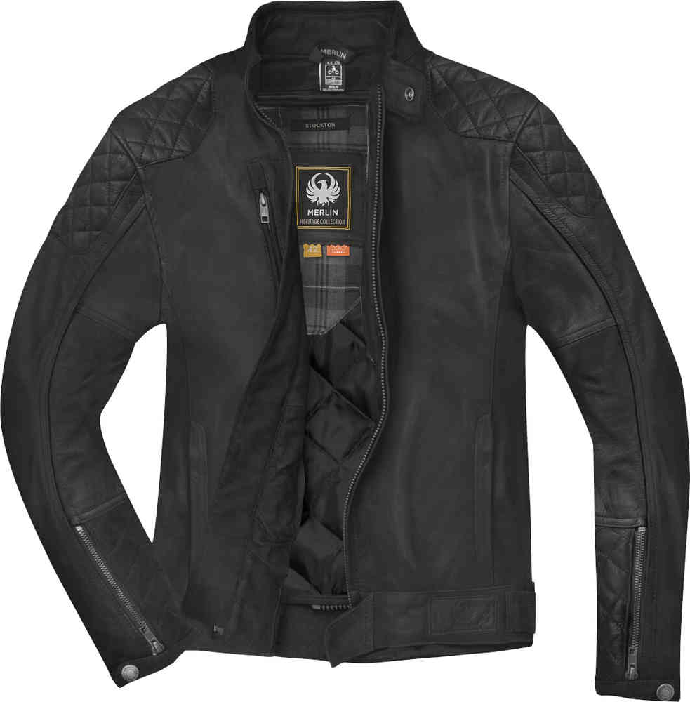 Merlin Stockton Мотоцикл Кожаная куртка чёрный 3XL 
