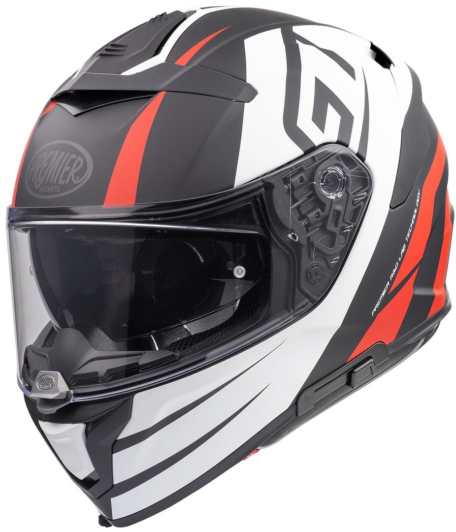 Premier Devil GT 92 BM Hjelm, sort-hvid-rød, størrelse M