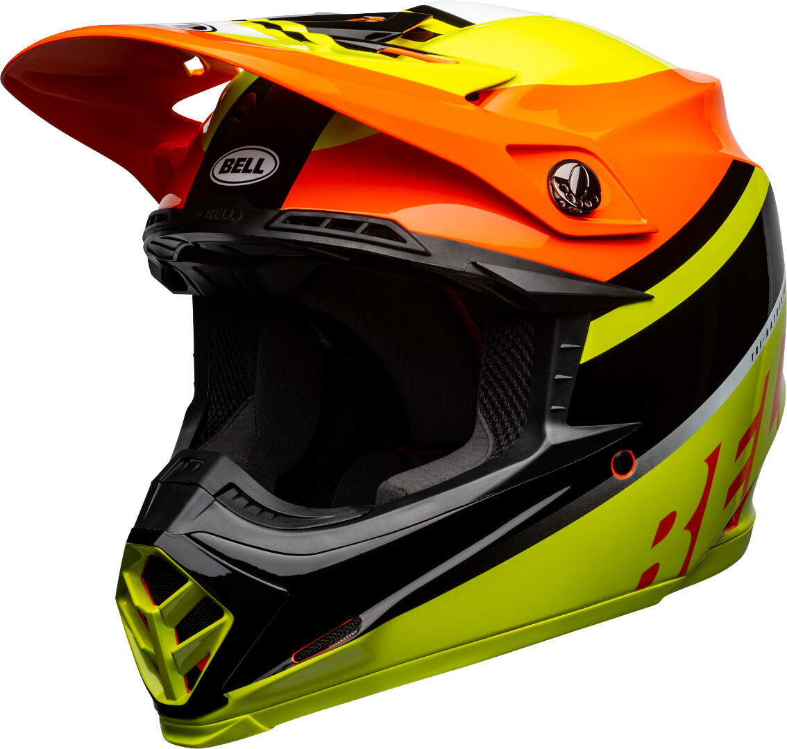 Bell Moto-9 Prophecy MIPS Motocross Helmet, yellow-orange, Size M, M Yellow Orange unisex
