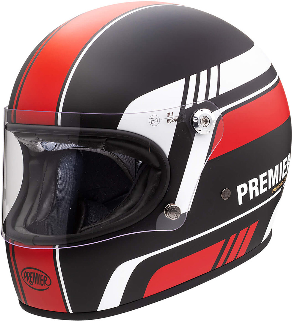 Image of Premier Trophy BL 92 BM Helmet Casco, nero-bianco-rosso, dimensione L