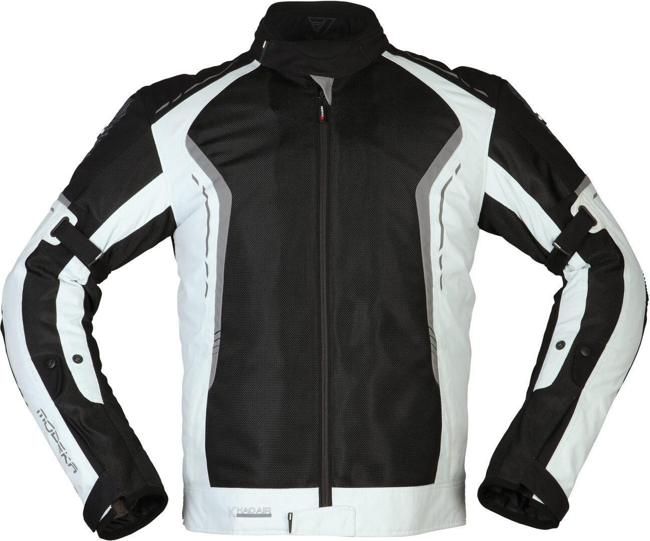 Modeka Khao Air Motorcycle Textile Jacket, black-grey, Size S, black-grey, Size S