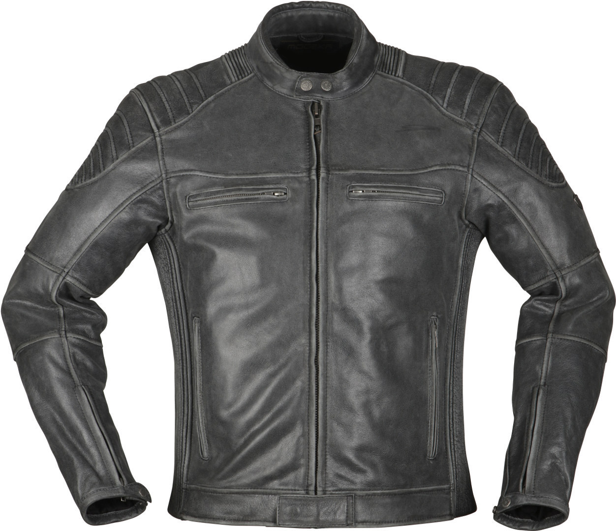 Modeka Vincent Aged Motorcycle Leater Jacket, black, Size L, black, Size L