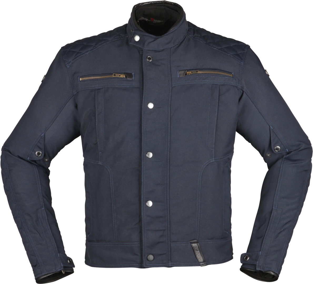 Modeka Thiago Motorfiets textiel jas, blauw, afmeting 4XL