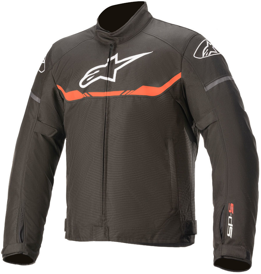 Alpinestars T-SPS WP Motorcykel tekstiljakke, sort-rød, størrelse M
