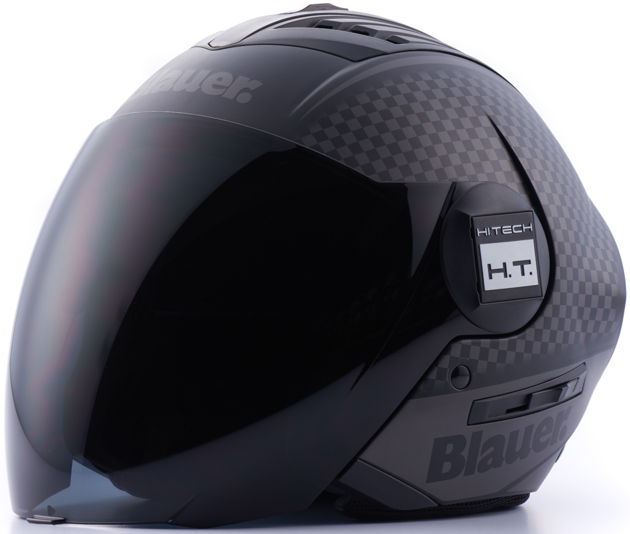 Blauer Real HT Graphic B Jet hjelm, sort-grå-sølv, størrelse S